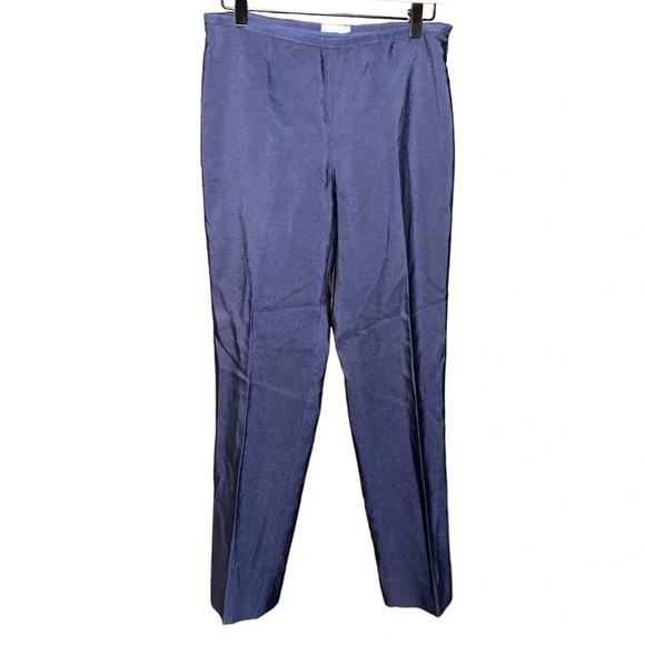 J. McLaughlin Pleated Navy Blue Business Casual Work Pants 4 - Picture 1 of 5